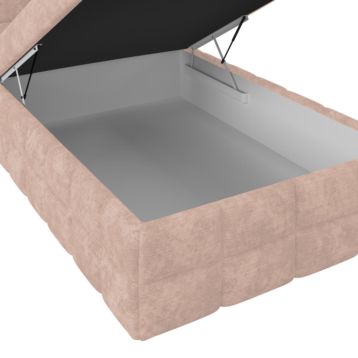 PAT BOX VEGA - bej/alb, Trend, lemn/textil (120/200cm) - Modern Living