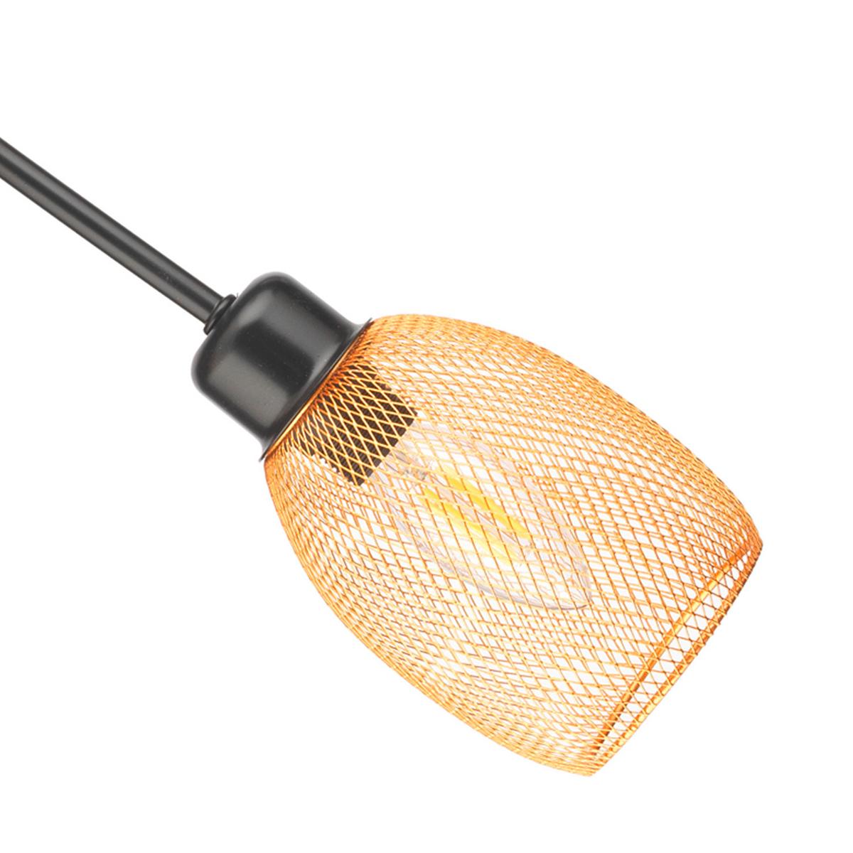 Deckenleuchte Spirit Schwarz/Gold max. 6 Watt - Goldfarben/Schwarz, KONVENTIONELL, Metall (63/20cm)