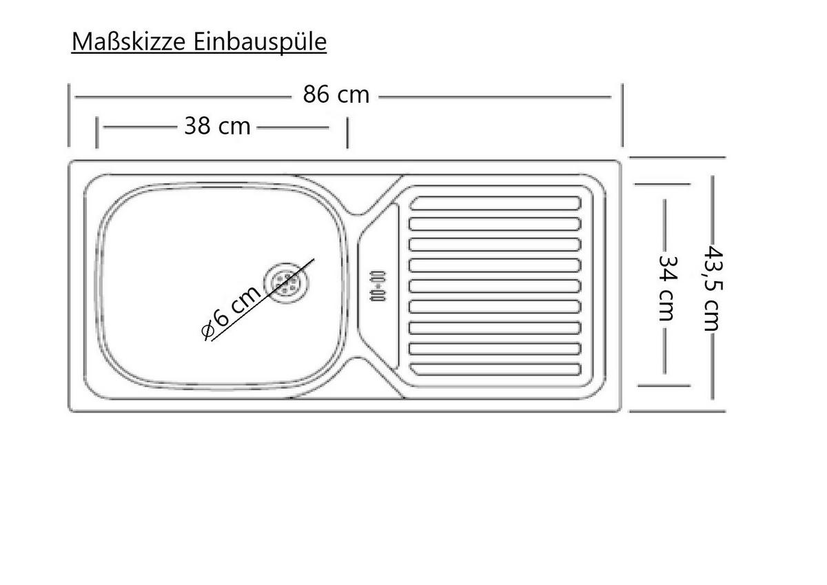 Küchenblock Turin o. Geräte ca. 390 cm Graphit/Eiche - Eiche Wotan/Graphitfarben, Design, Holzwerkstoff (390cm) - Held