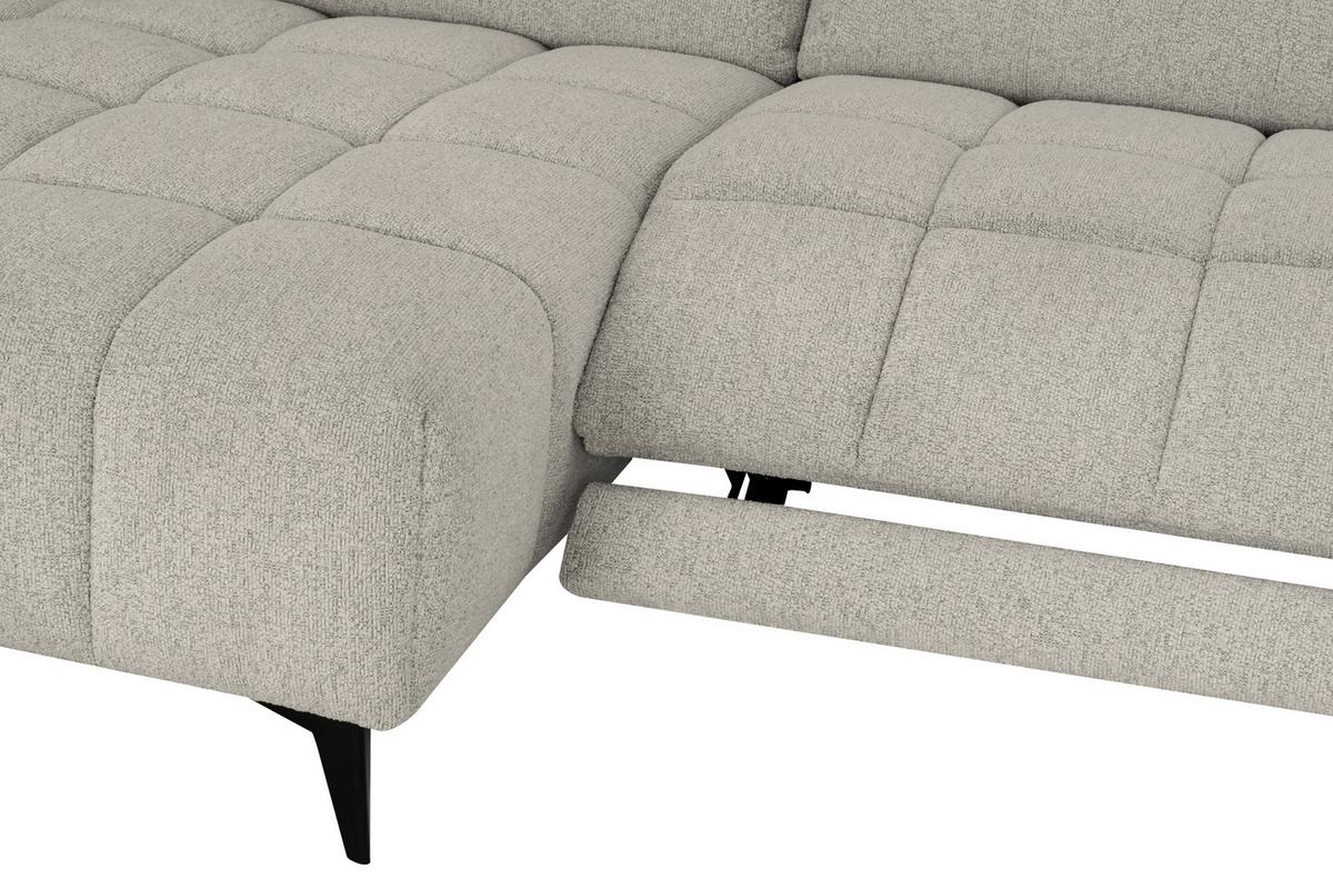 Wohnlandschaft Venice Weiß - Schwarz/Weiß, MODERN, Holz/Textil (156/268cm) - Premium Living