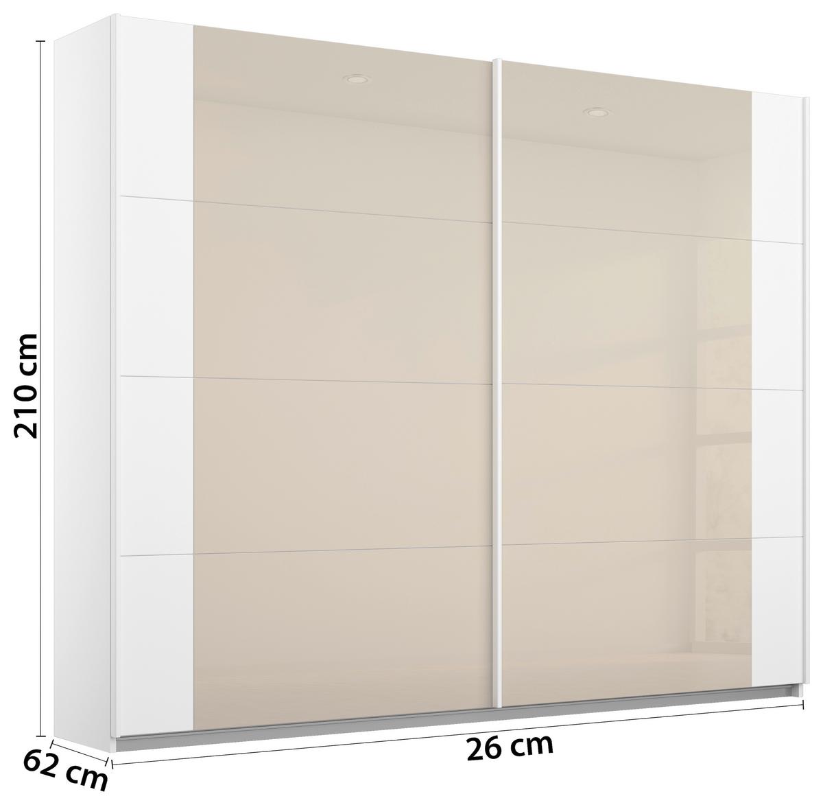 DULAP USI CULISANTE ARTEMIS - alb/șampanie, Modern, material pe bază de lemn (226/210/62cm) - Modern Living