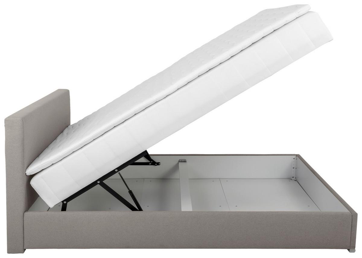 Tapecirani Krevet Cosi - boje kroma/taupe, Konvencionalno, tekstil/drvo (140/200cm)