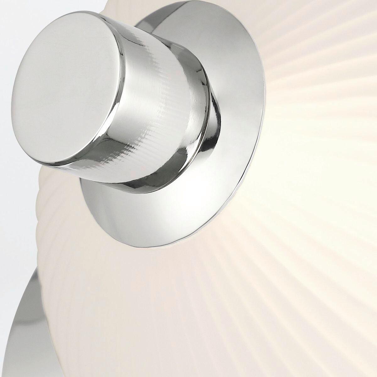 LED Falilámpa Qn-Palmas-2w-Pn - krómszínű, Konventionell, üveg/fém (15,1/39/20,3cm) - Elstead Lighting