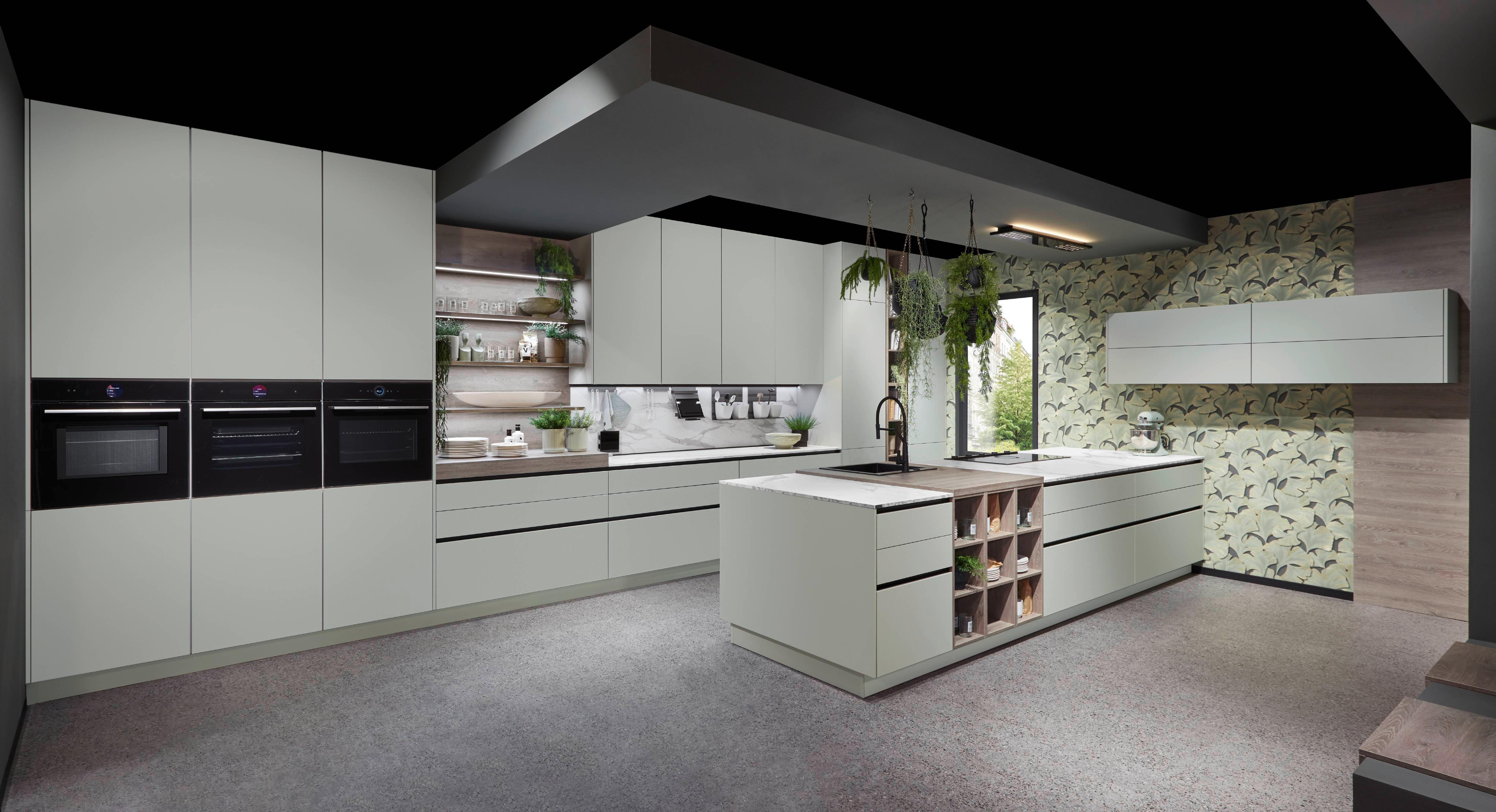 ZABUDOWA KUCHENNA SYDNEY - magnolia/kolor srebrny, Modern, materiał drewnopochodny - Vertico