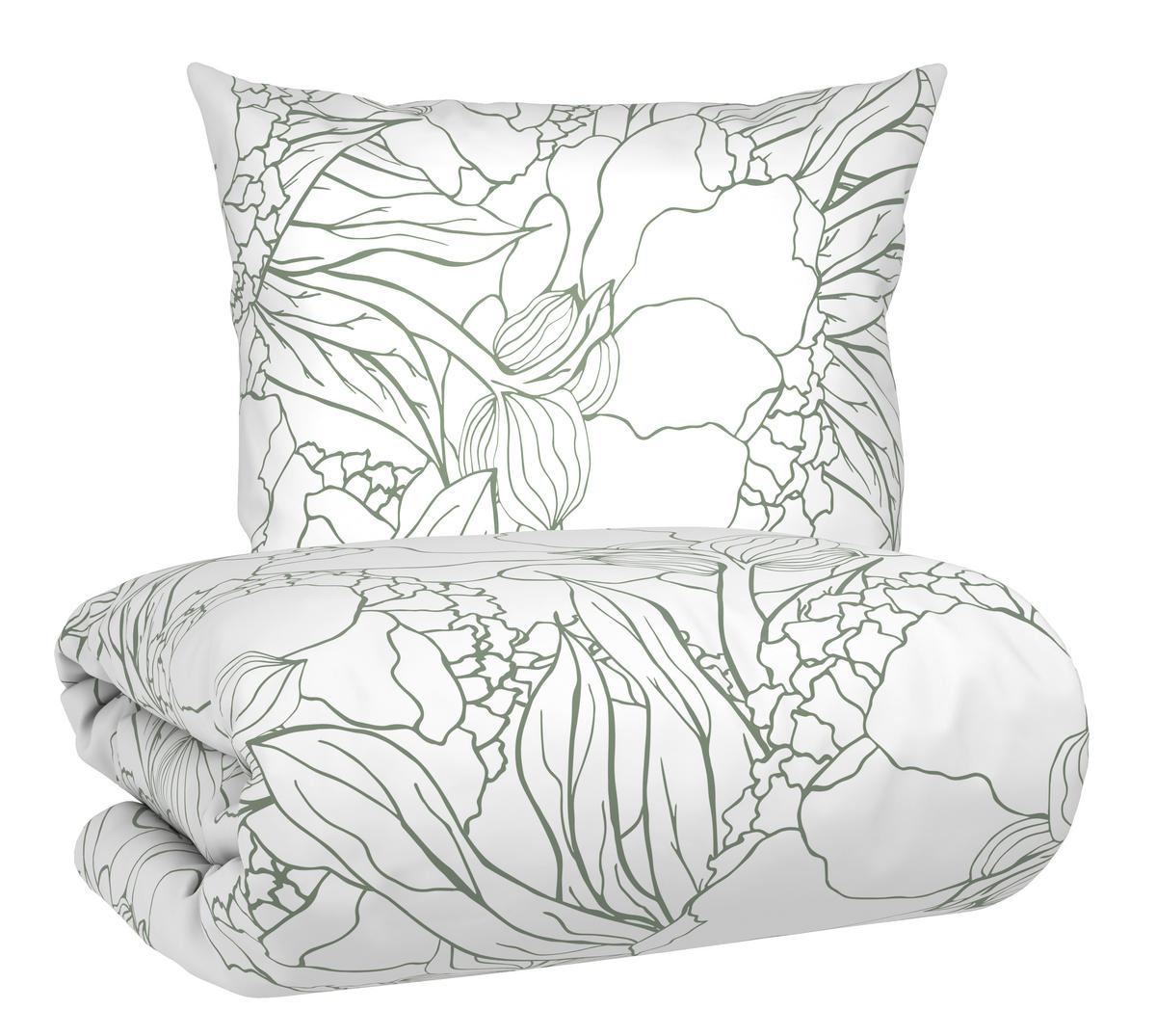 Bettwäsche Emma Olivgrün ca. 135x200cm - Olivgrün, Textil (135/200cm) - Mömax