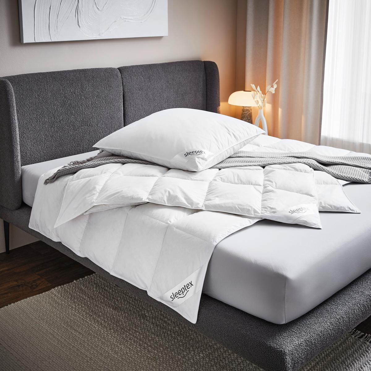 KOŁDRA CAŁOROCZNA DEVON - biały, Basics, materiały naturalne/tkanina (135/200cm) - Sleeptex