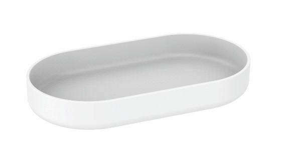 Polička Za Kopalno Kad Naime - bela, Moderno, umetna masa (17,7/2,3/9,6cm) - Premium Living