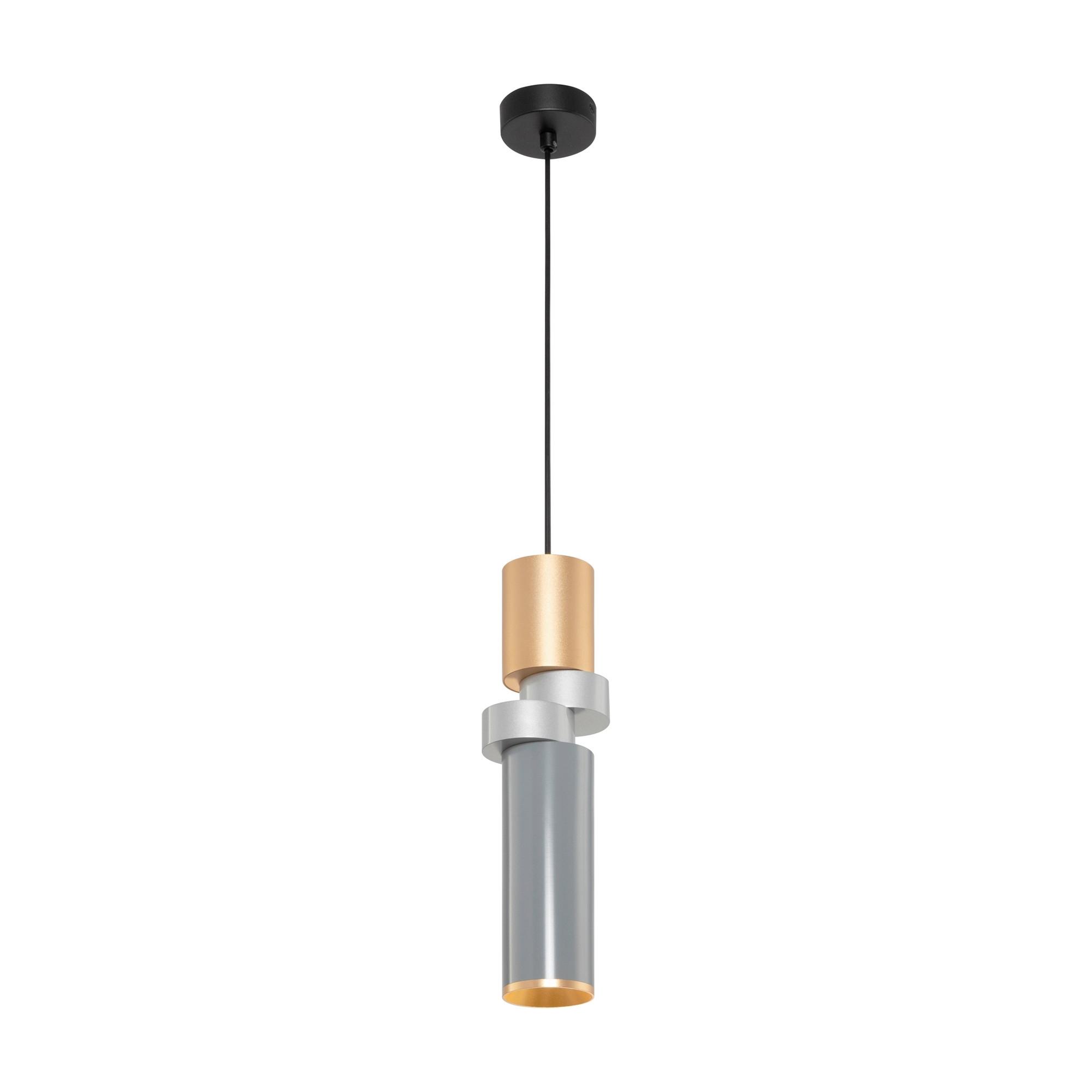 Pendelleuchte Palette Messingfarben max. 40 Watt - Silberfarben/Messingfarben, Trend, Metall (9,5/6,5/33cm) - MAYTONI
