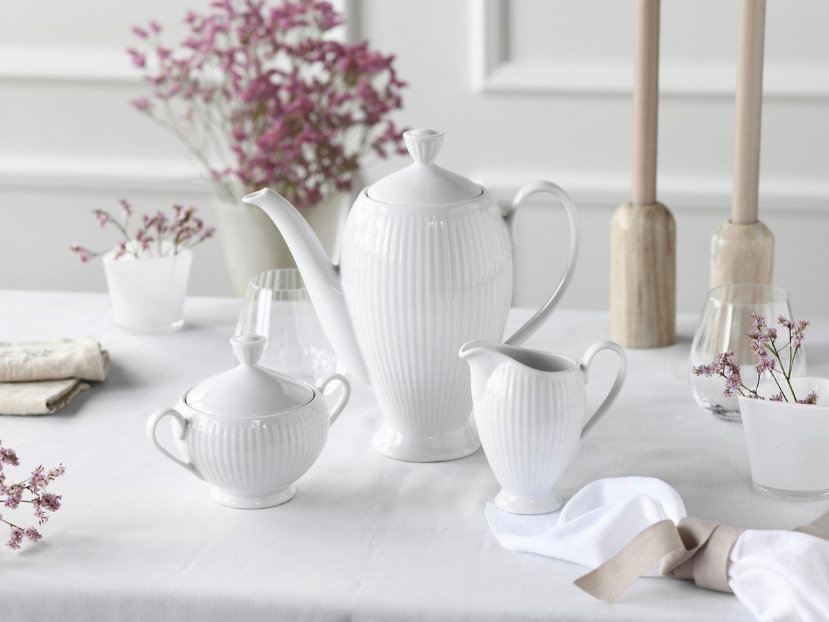 Kavni Servis Valencia, 3-Delni - bela, Design, keramika - Creatable