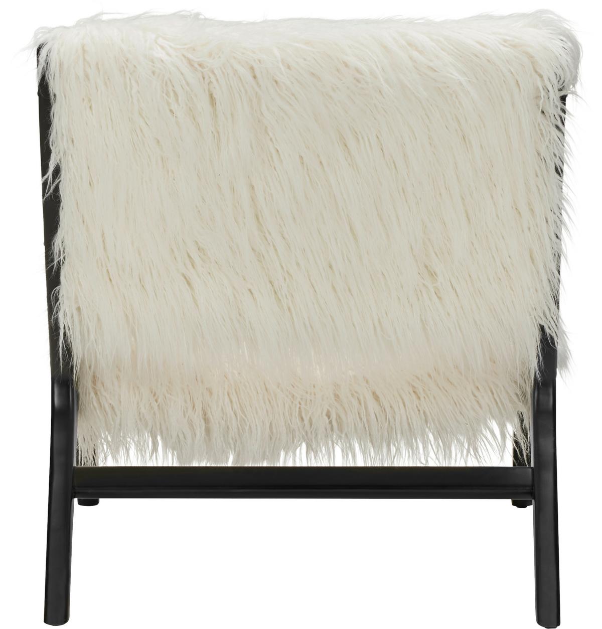 Armlehnstuhl in Schwarz/Weiss - Weiss/Schwarz, Lifestyle, Holz (64/72/76,5cm) - Zandiara