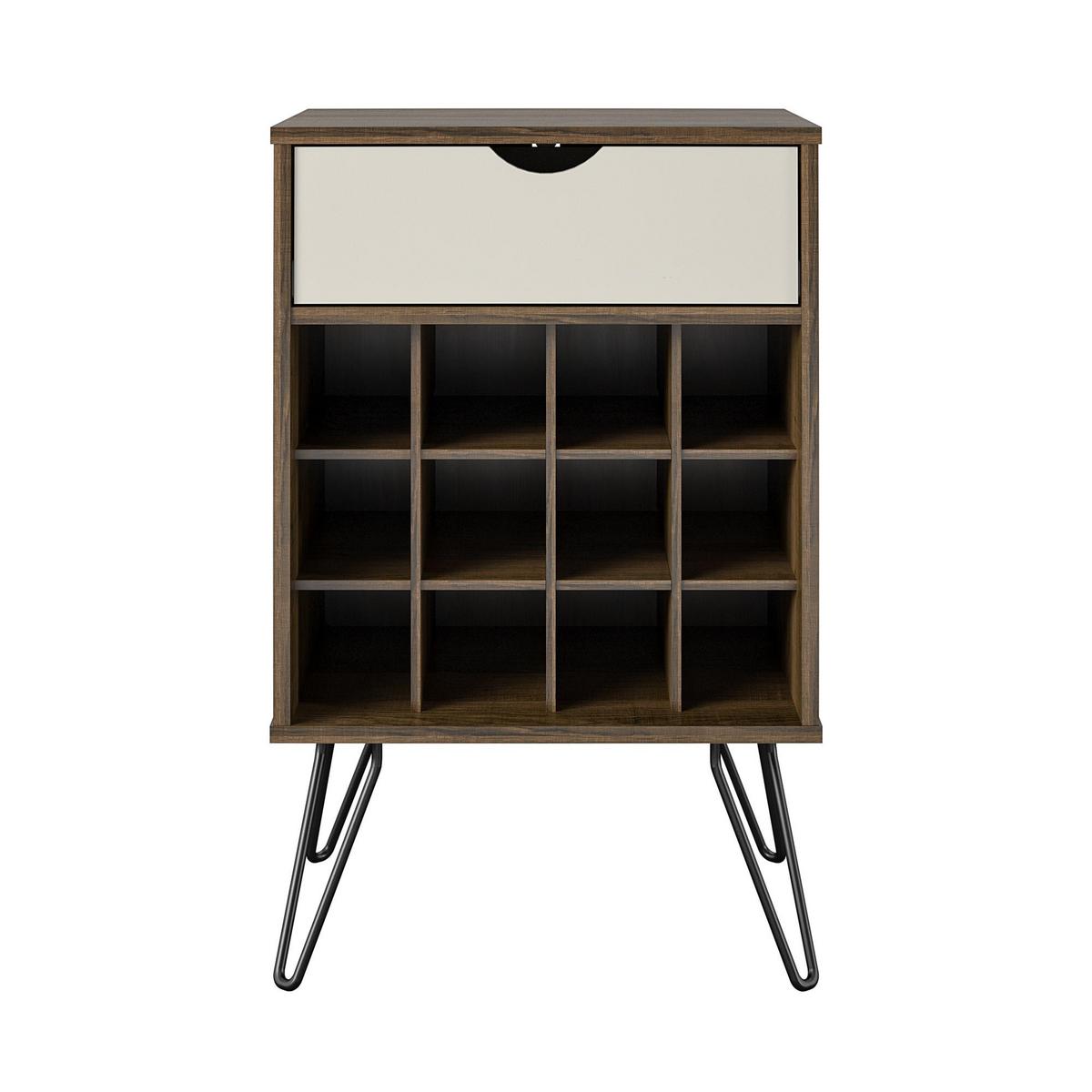 Weinregal Concord Dunkelbraun ca. 51x80x45cm - Eichefarben/Dunkelbraun, Design, Holzwerkstoff/Metall (51/80/45cm) - MID.YOU