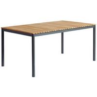 Gartentisch Mood Teakholz/Anthrazit - Anthrazit/Teakfarben, KONVENTIONELL, Holz/Metall (167,5/100/74cm) - Gardenson