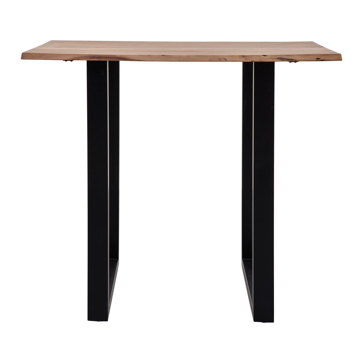 STÓŁ BAROWY FINN - kolor akacjowy/czarny, Modern, metal/drewno (120/80/105cm) - Bessagi Home