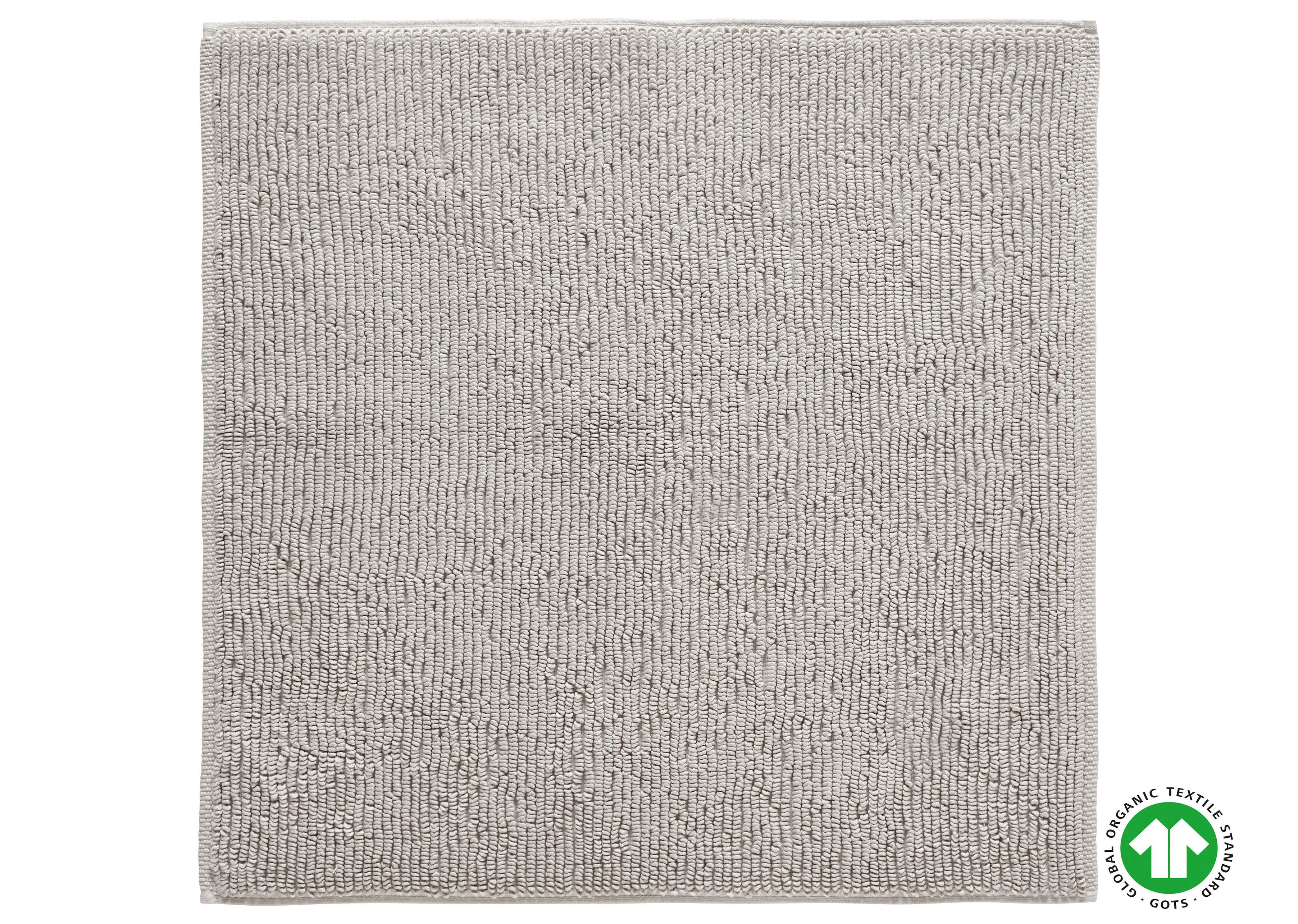 Badematte Bio Hanna in Grau ca. 60x60cm - Taupe, Natur, Textil (60/60cm) - ecoTree