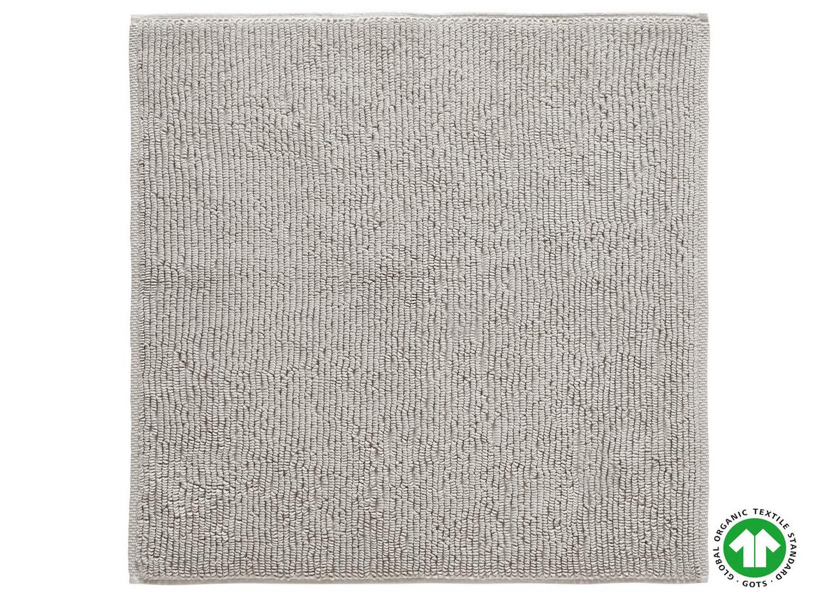 Badematte Bio Hanna in Grau ca. 60x60cm - Taupe, Natur, Textil (60/60cm) - ecoTree