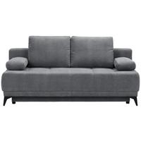 Schlafsofa in Hellgrau - Dunkelgrau/Schwarz, MODERN, Textil (195/77/100cm) - Based