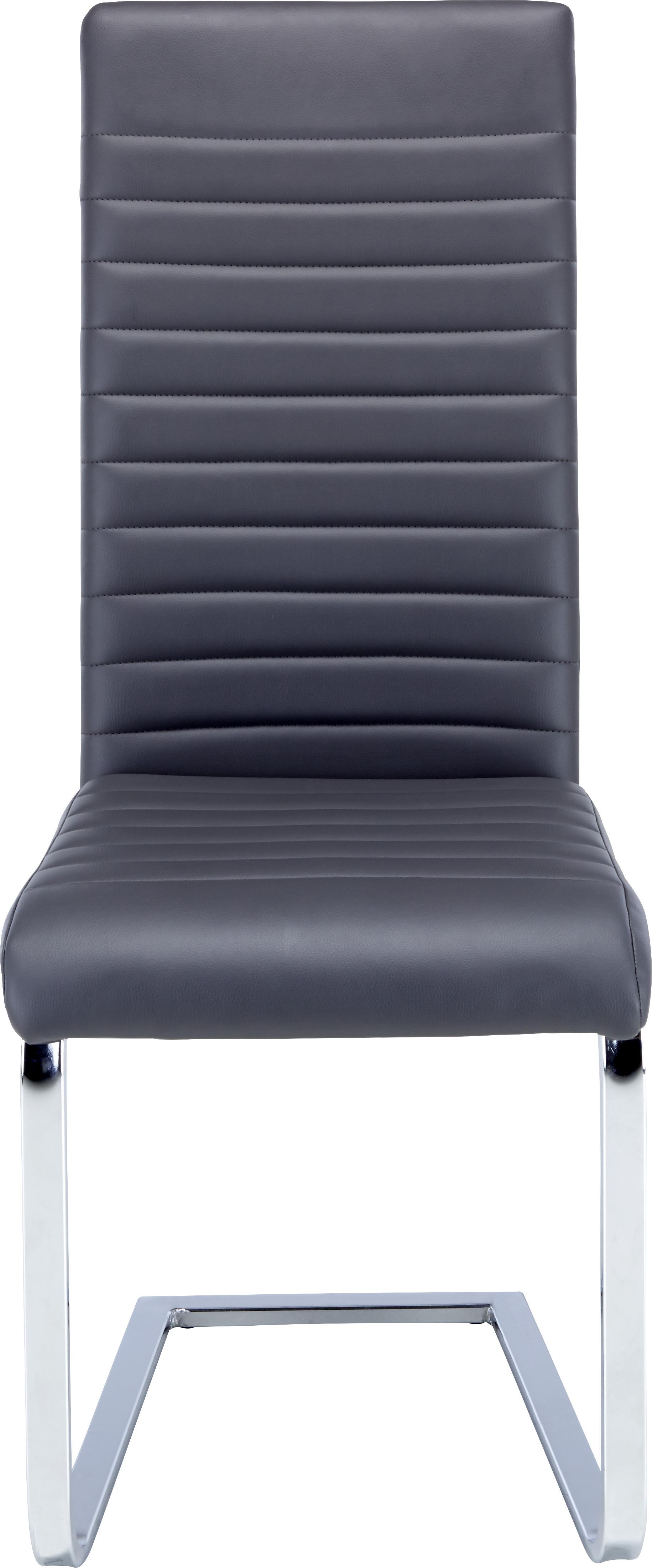 Nihajni Stol Elisa, Siva - barve kroma/siva, Moderno, kovina/tekstil (43/101/59cm) - Based