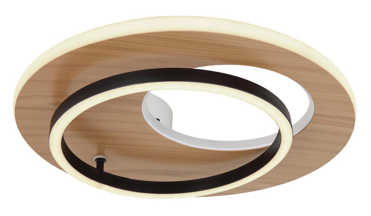 Stropna Led-svetilka Forsi, S Sijalko - črna/bela, Design, kovina/umetna masa (61,2/40/10,5cm) - Globo