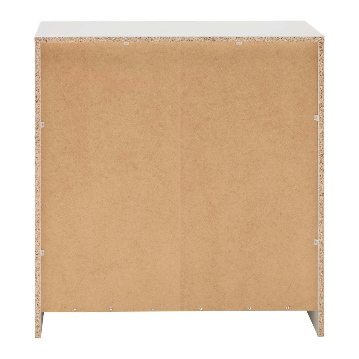 Komoda Mara - bijela/srebrne boje, Konvencionalno, drvni materijal/plastika (77/80/42cm) - Modern Living
