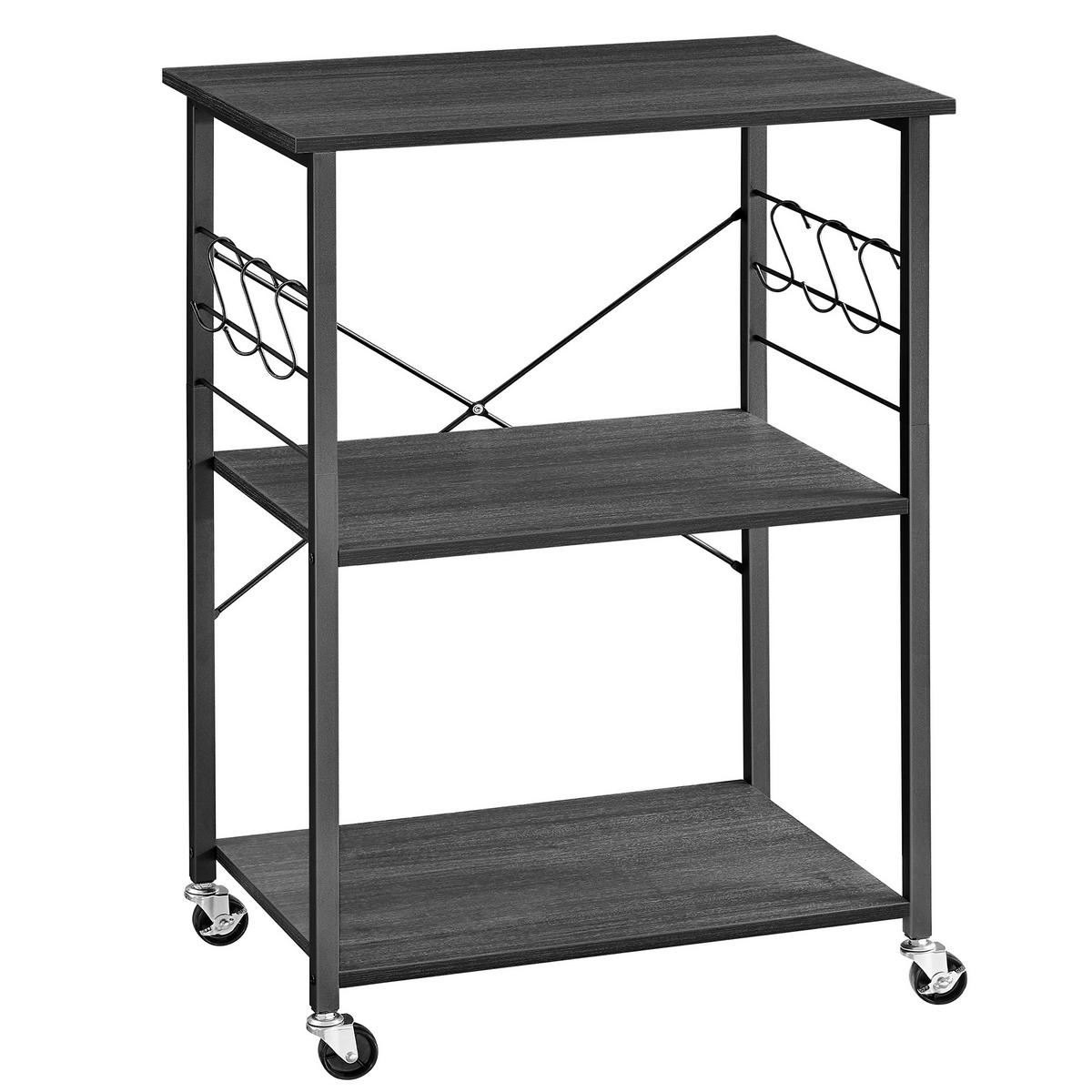 SERVIERWAGEN KKS060B42 - Schwarz, Trend, Holzwerkstoff/Metall (60/89/40cm) - MID.YOU