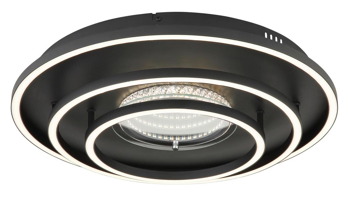 Led Stropna Svjetiljka Lawanda - bijela/crna, Design, metal/plastika (72,2/10cm) - Globo