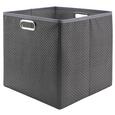 Tárolódoboz Larry - szürke, műanyag/fém (33/32/33cm) - MÖMAX modern living