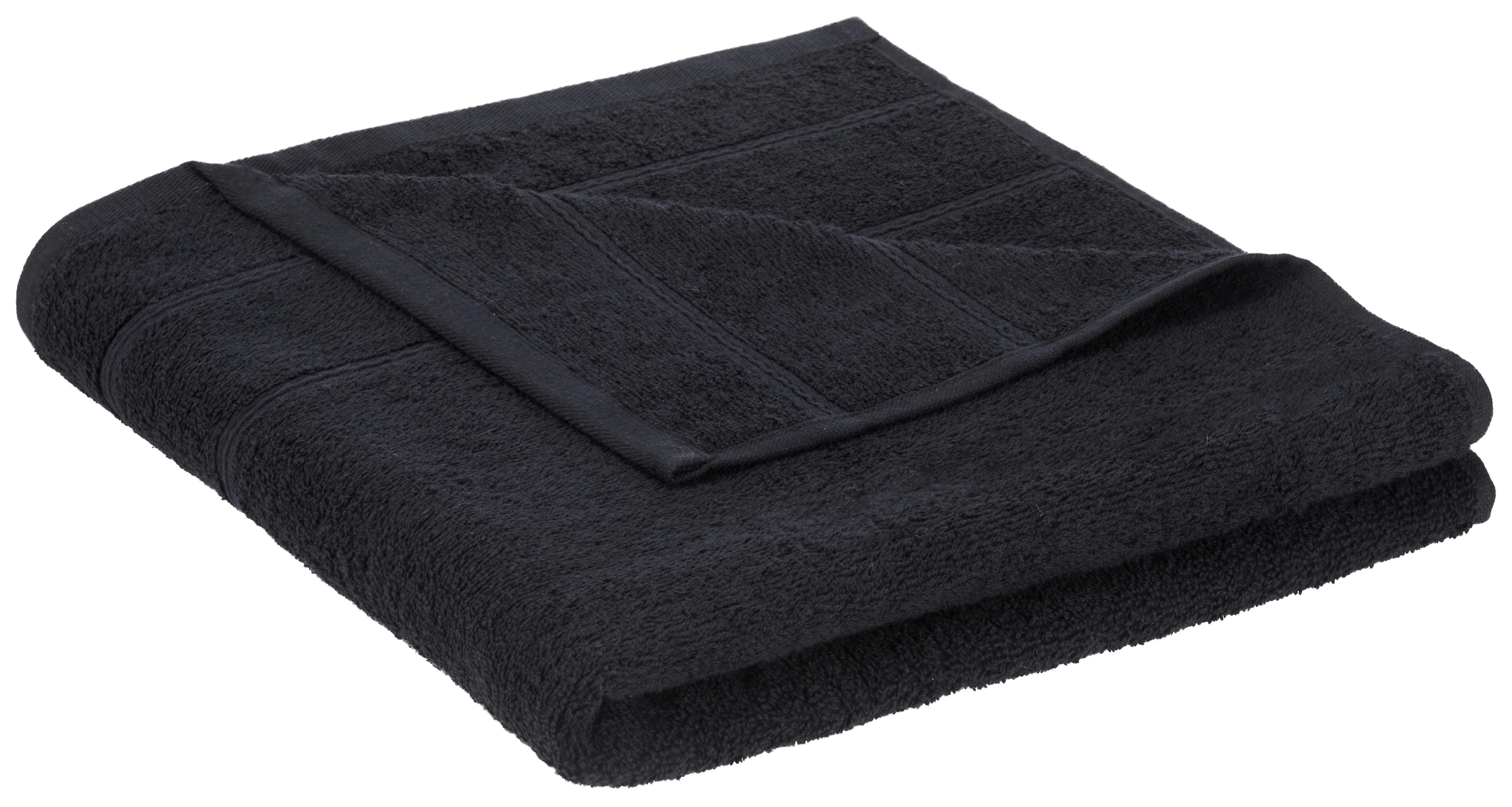 DUSCHHANDDUK MELANIE -AKT- - svart, textil (70/140cm) - Modern Living