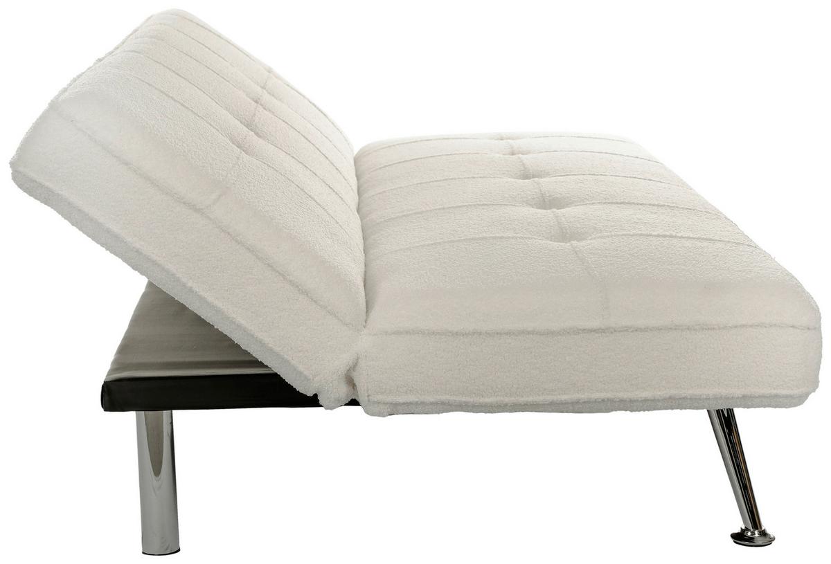 Zofa S Posteljno Funkcijo Billund, Bela - srebrne barve/bela, Basics, kovina/tekstil (179/75/90cm) - Livetastic