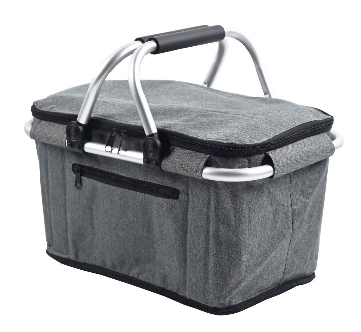 Nakupovalna Košara Alisa - siva/barve aluminija, Konvencionalno, kovina/umetna masa (42/27,5/24cm) - Mömax