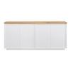 SIDEBOARD CARLOS - vit/ekfärgad, Modern, trä (180/80,5/42cm) - Bessagi Home