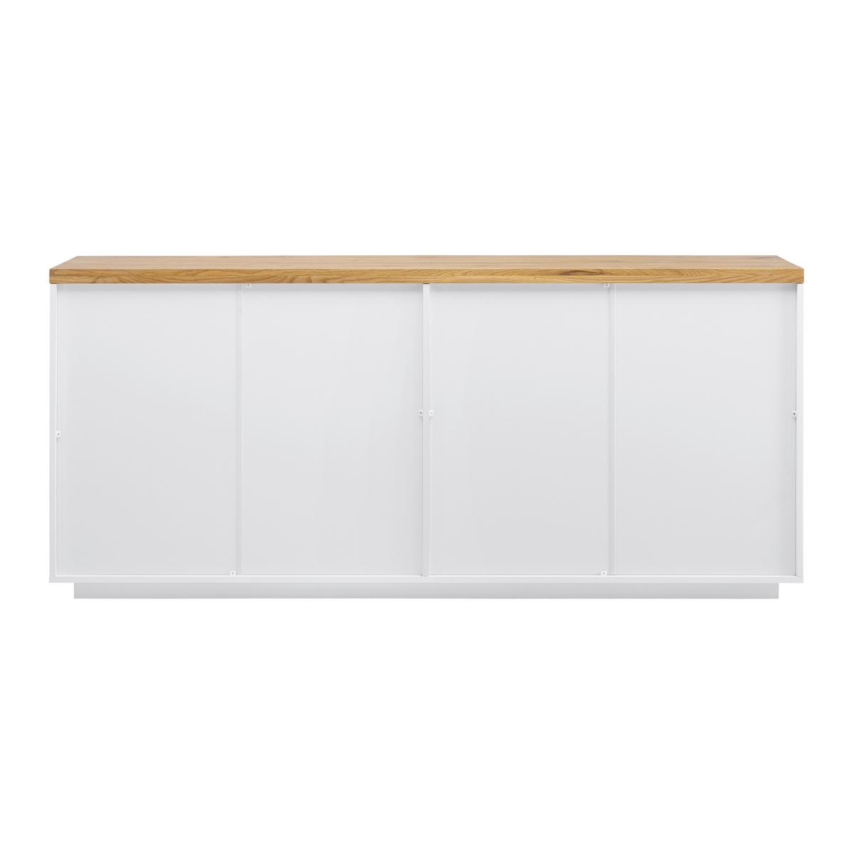 Tálalószékreny Carlos - tölgyfa színű/fehér, Modern, fa (180/80,5/42cm) - Bessagi Home