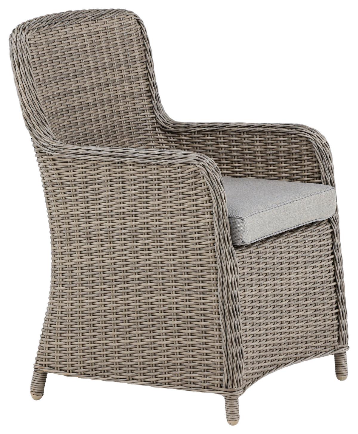 GARTENSTUHL-SET WEMBLEY - Braun, KONVENTIONELL, Kunststoff/Textil (62/94/66cm) - Gardenson
