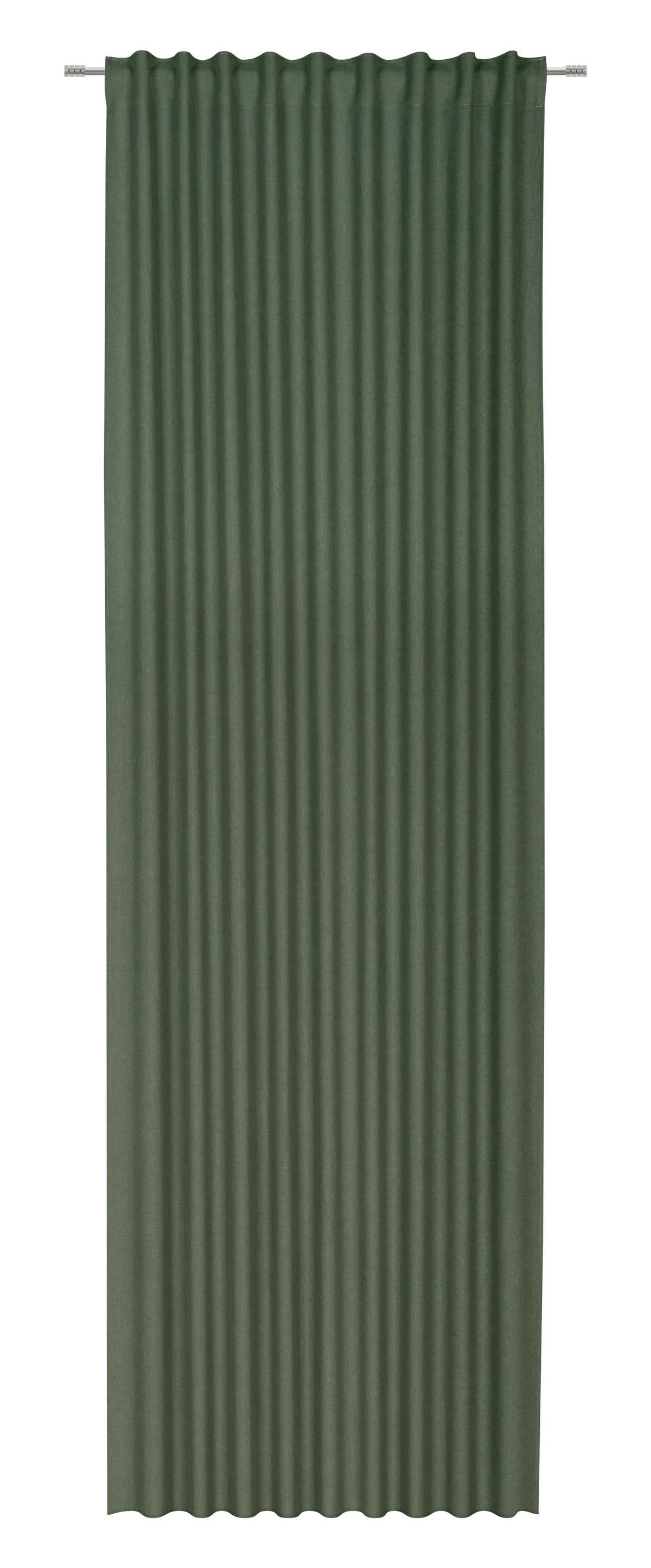 Fertigvorhang Ulrich In Dunkelgrün Ca. 135x300cm - Dunkelgrün, Modern, Textil (135/300cm) - Modern Living