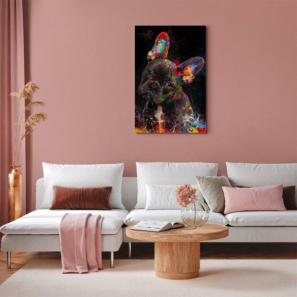 Slika Na Platnu Marufi - črna/večbarvno, Basics, tekstil/les (80/120/1.2cm) - artgeist
