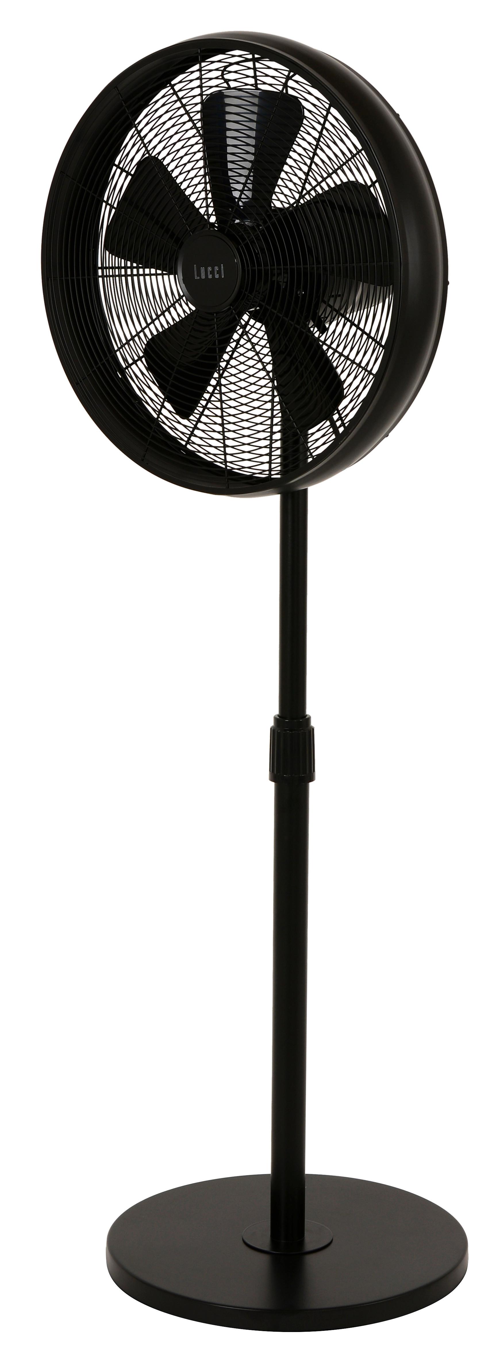 Standventilator Pedestal BK Schwarz max. 50 Watt - Schwarz, Basics, Metall (41/150/41cm)