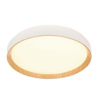 LAMPA SUFITOWA LED NASHVILLE - biały/kolor dębu sonoma, Basics, tworzywo sztuczne/metal (48/8cm) - Novel