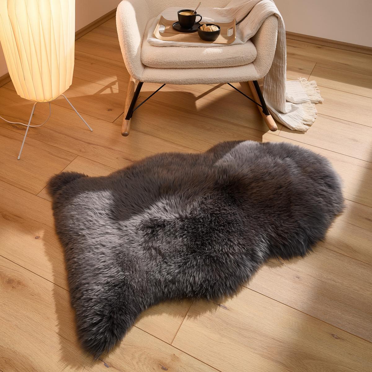 FUTRO OWCZE HOBART - ciemnoszary, Trend, futro (60/90cm) - Linea Natura