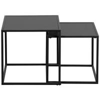 STOLIKI WSUWANE POD SIEBIE MARA - czarny, Basics, materiał drewnopochodny/metal (40/40/40cm) - Boxxx
