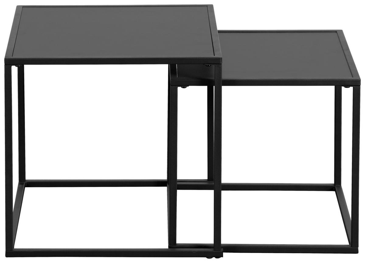 STOLIKI WSUWANE POD SIEBIE MARA - czarny, Basics, materiał drewnopochodny/metal (40/40/40cm) - Boxxx