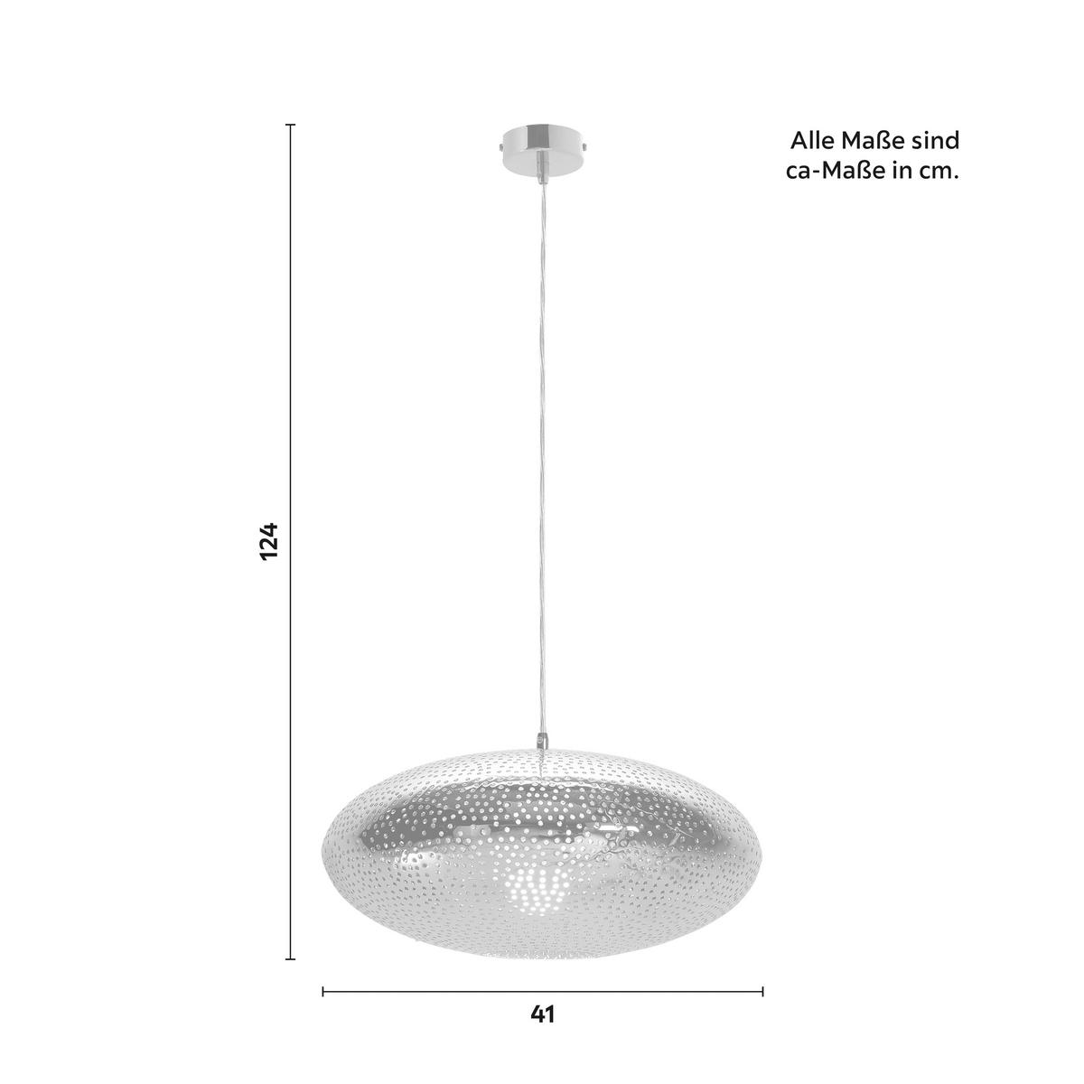 LAMPA WISZĄCA NINA - kolor chromowy, Modern, metal (41/124cm) - Modern Living