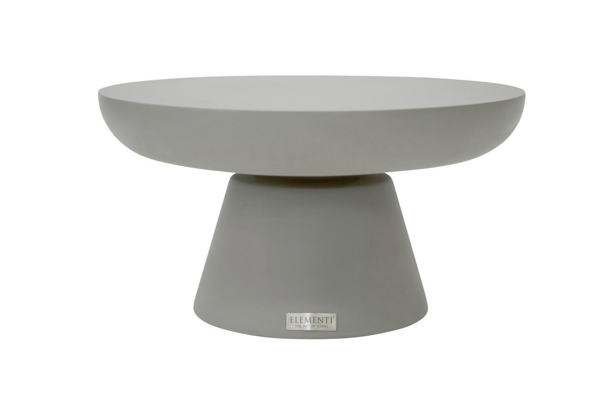Loungetisch Kylix Faserbeton Grau - Grau, MODERN, Stein (86/86/35,6cm) - Gardenson