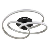 LED-DECKENLEUCHTE 67183-40N GLYXAR - Weiss/Schwarz, Design, Kunststoff/Metall (50/16cm) - Globo