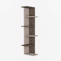 Bücherregal Saso ca. 37x141x24 cm Mokka/Braun - Braun/Mokka, Design, Holzwerkstoff (37/141/24cm) - Livetastic