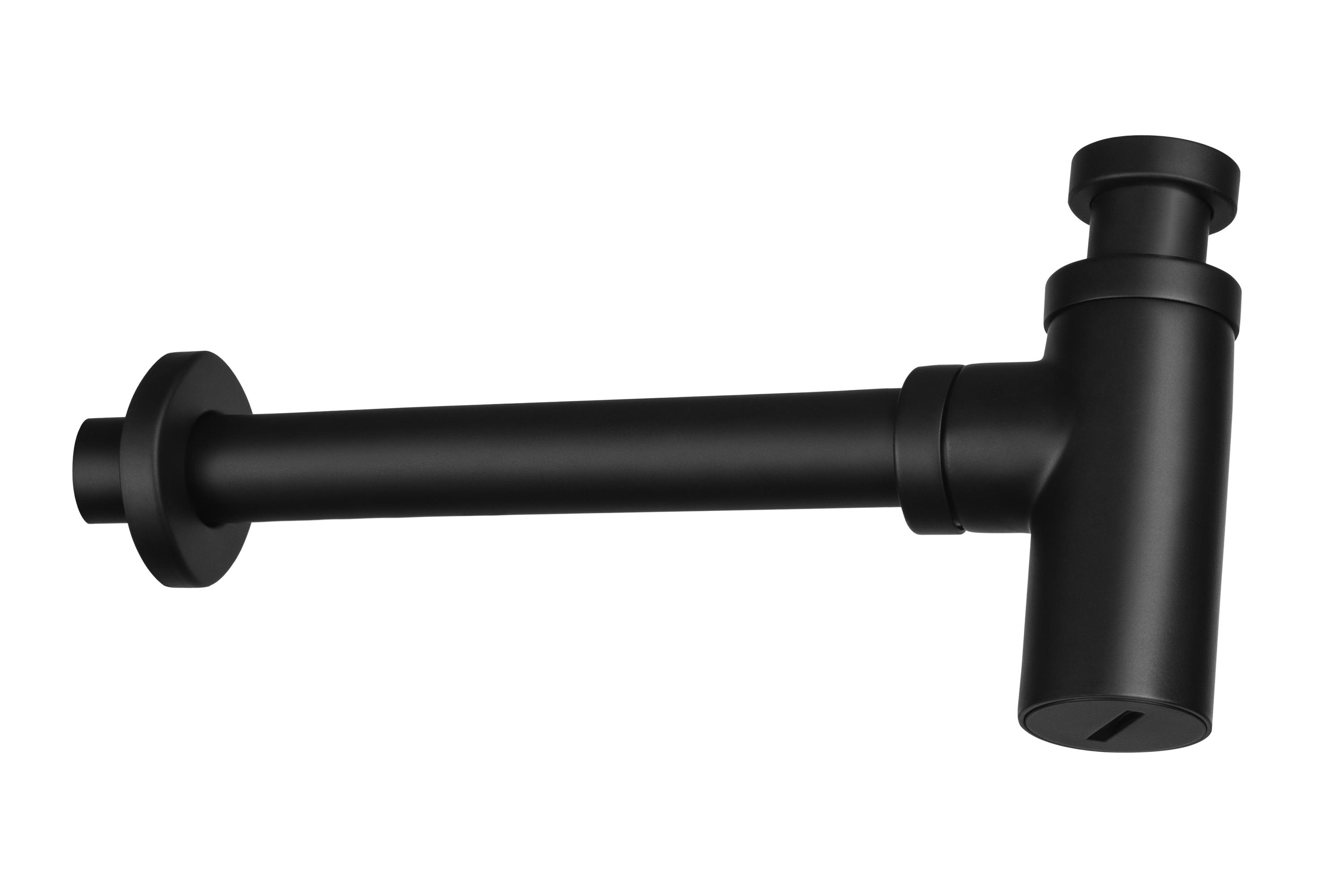 Szifon Mosdóhoz - fekete, Modern, fém (50/13/36cm)