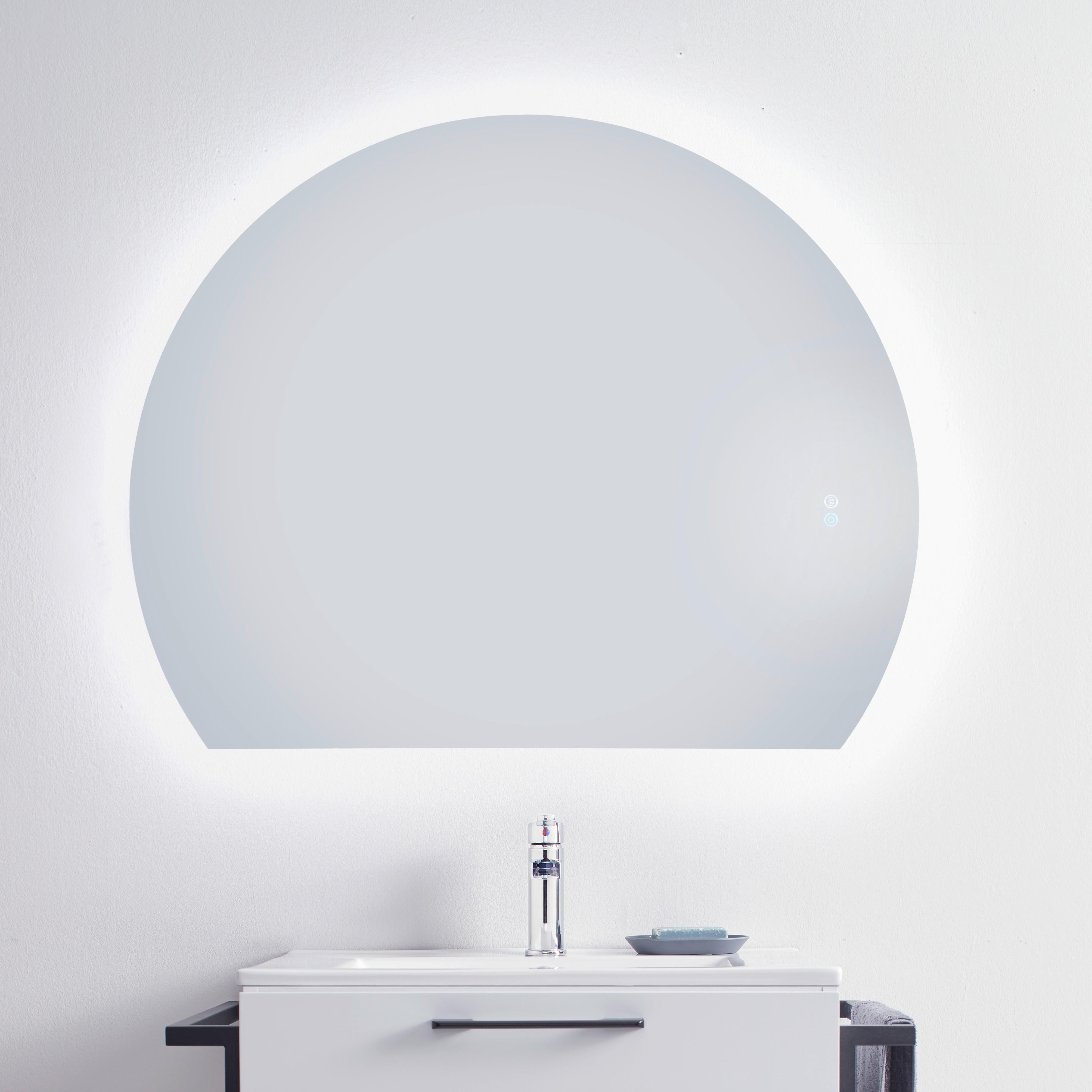 Leuchtspiegel Luisa inkl. LED-Beleuchtung - MODERN, Glas (80/100cm) - Mömax