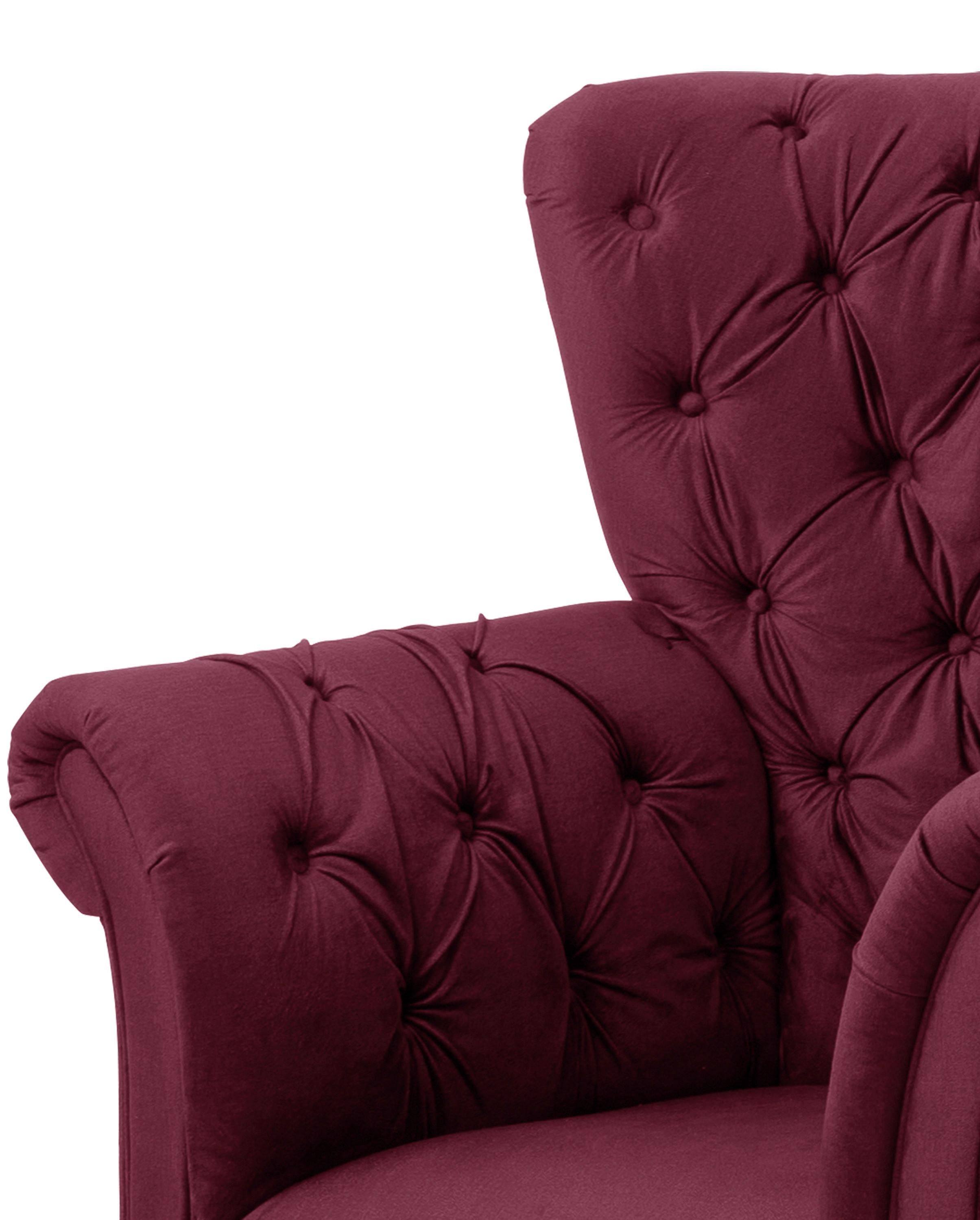 Fotelja Cupido - crvena/crna, Design, tekstil/drvo (96/112/86cm) - Mömax