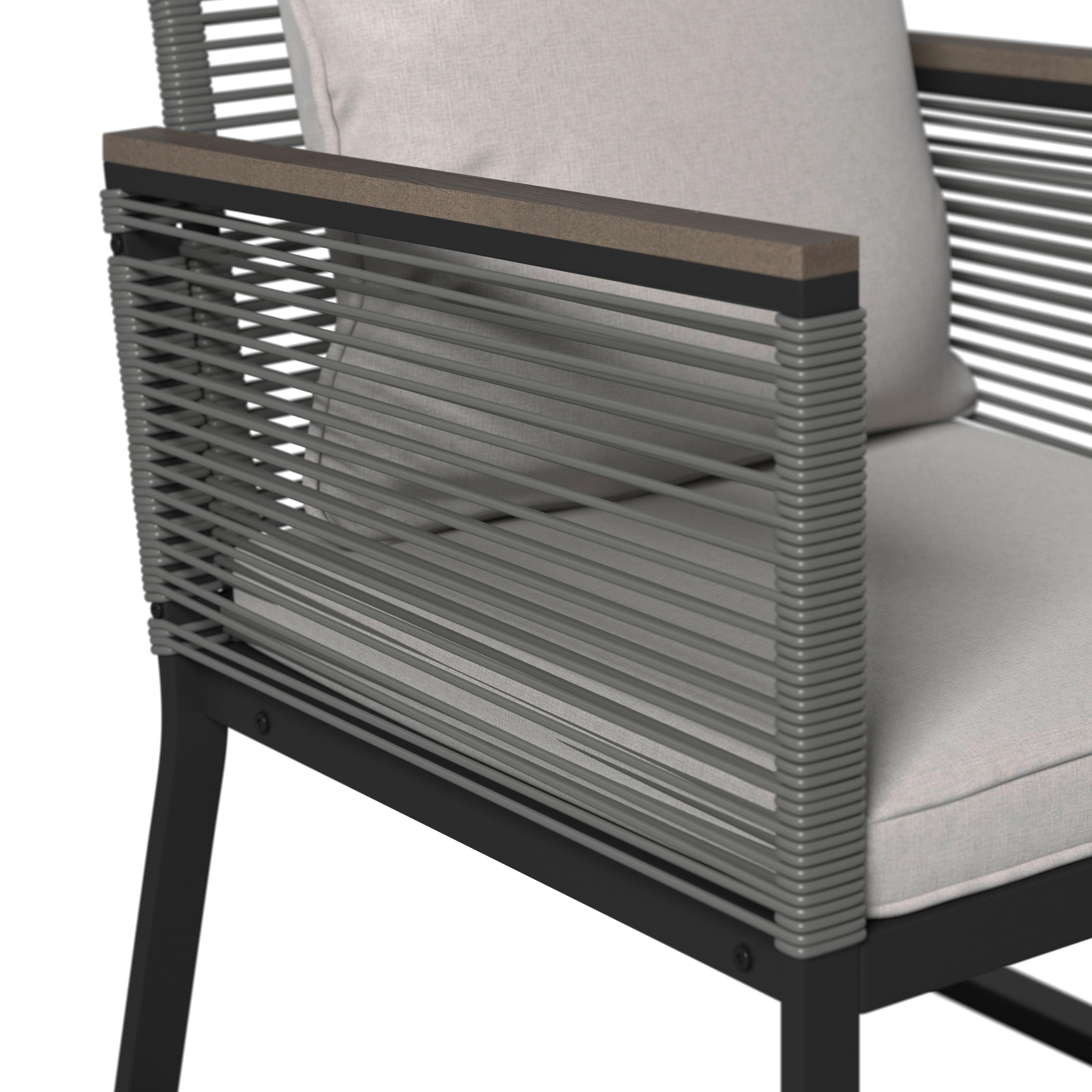 TRÄDGÅRDSSTOLAR SET TONI - mörkgrå/ljusgrå, Modern, metall/textil (57,5/73/60cm) - Bessagi Garden