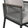 TRÄDGÅRDSSTOLAR SET TONI - mörkgrå/ljusgrå, Modern, metall/textil (57,5/73/60cm) - Bessagi Garden