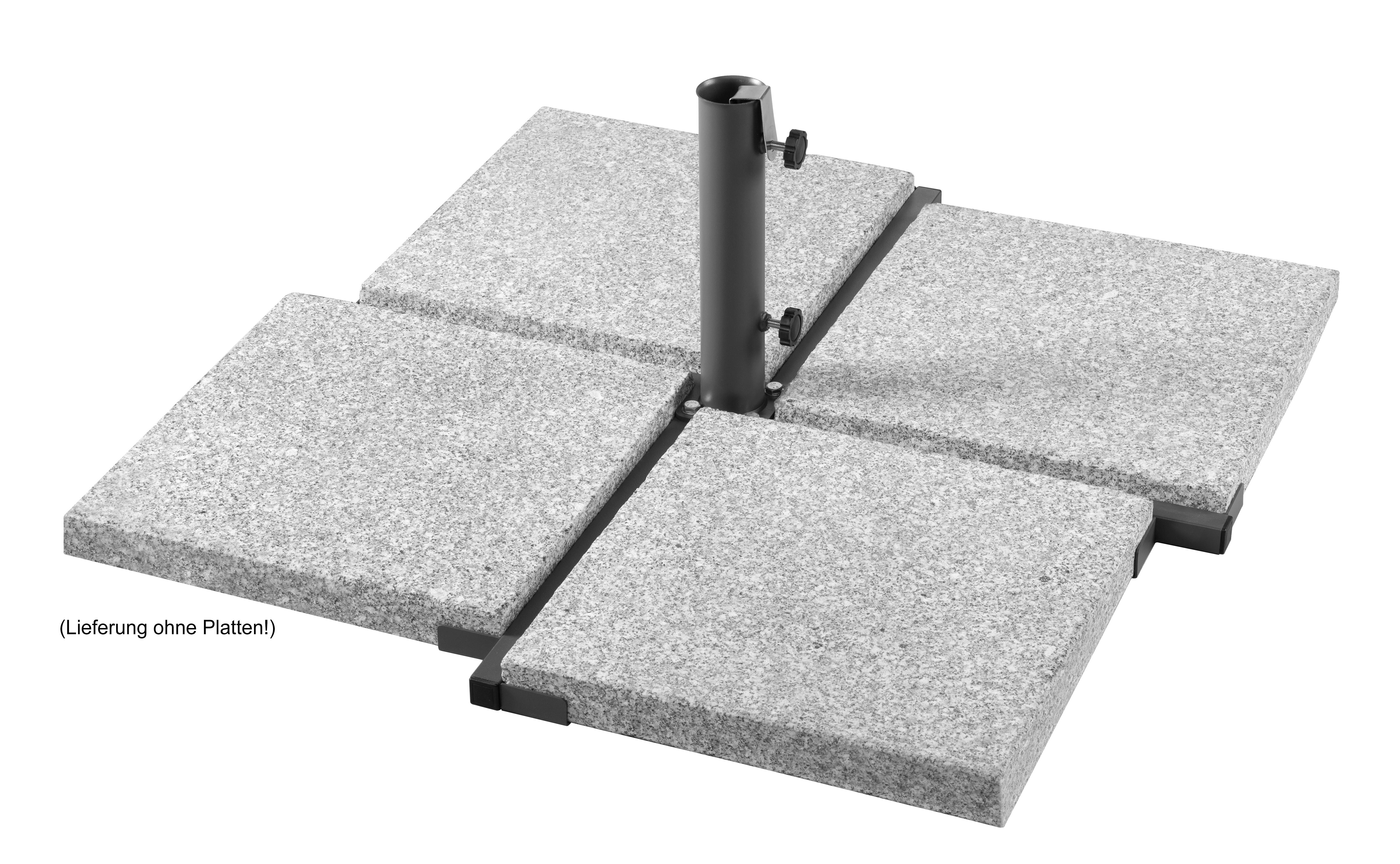 Schneider Schirmständer Plattenständer Plus Anthrazit - Anthrazit, Basics, Metall - Schneider