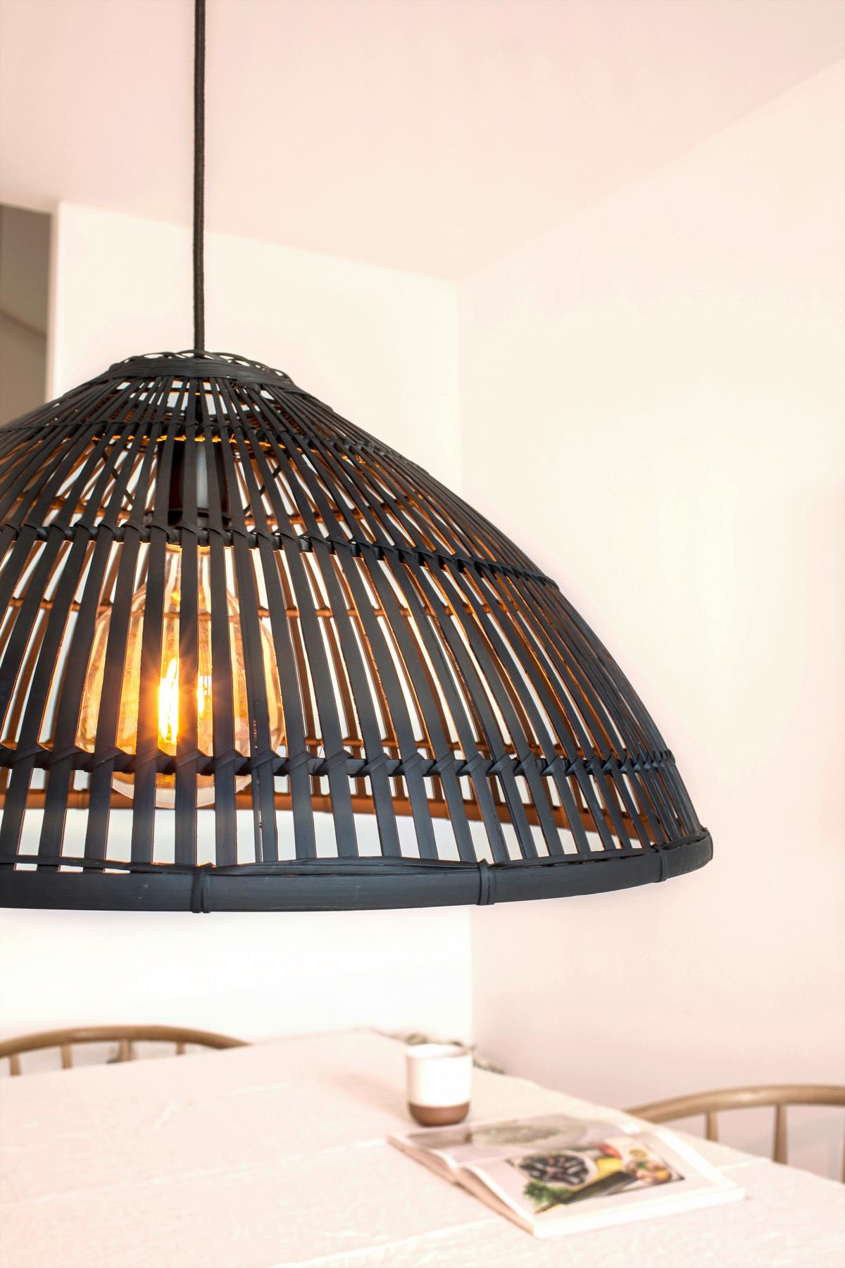 Hängeleuchte Capello max. 40 Watt - Schwarz, Basics, Naturmaterialien/Metall (58/58/27cm) - Markslöjd
